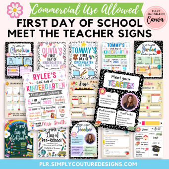 First Day Of School Meet The Teacher Signs First Day Of School Meet The Teacher Signs