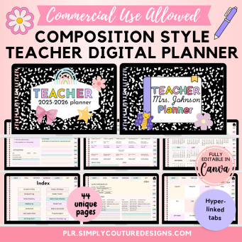 Teacher Digital Planner Composition Style Teacher Digital Planner Composition Style