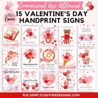 Valentines Day Handprint Signs Valentines Day Handprint Signs
