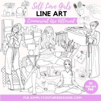 Self Love Girls Line Art Self Love Girls Line Art