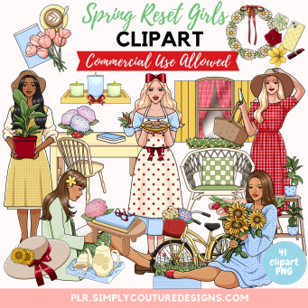 Spring Reset Girls Clipart Spring Reset Girls Clipart