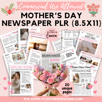 Mothers Day Newspaper PLR (8.5x11) Mothers Day Newspaper PLR (8.5x11)