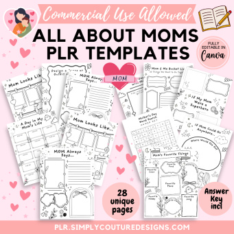 All About My Mom Printable PLR Template All About My Mom Printable PLR Template